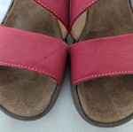 Imac Ladies Red Leather Anatomical Sandals Size 36 Like New