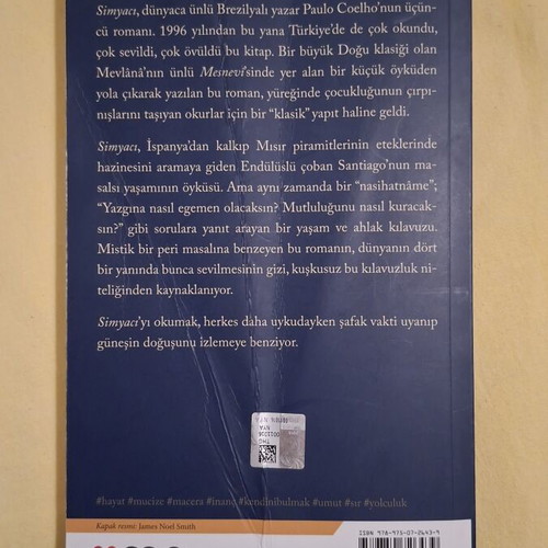 Paulo Coelho Simyaci (The Alchemist) Turkish edition book