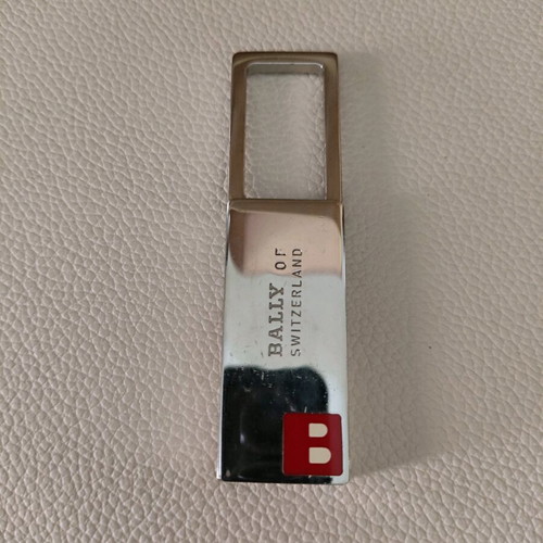 Bally key ring like new, silver, authentic