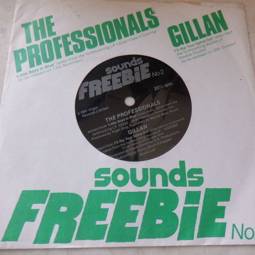 Gillan/The Professionals Sounds Freebie rare flexidisc like new