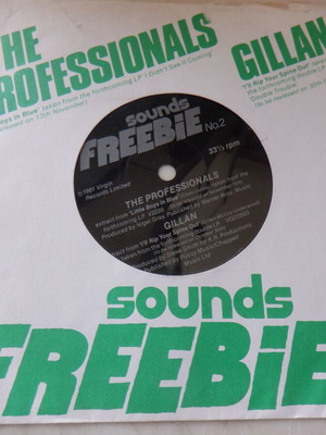 Gillan/The Professionals Sounds Freebie rare flexidisc like new