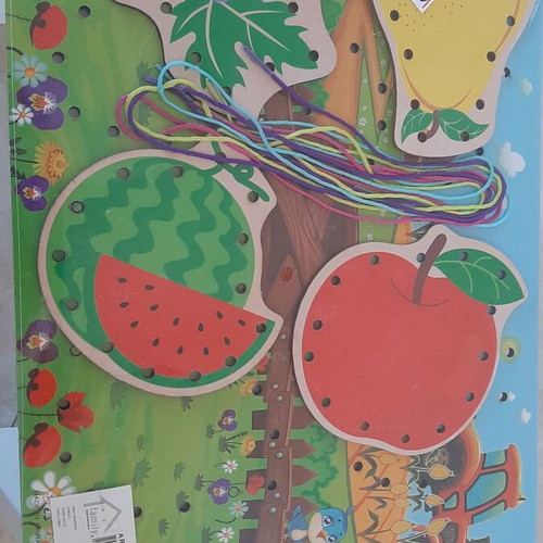 Montessori lacing toy new for fine motor skills development