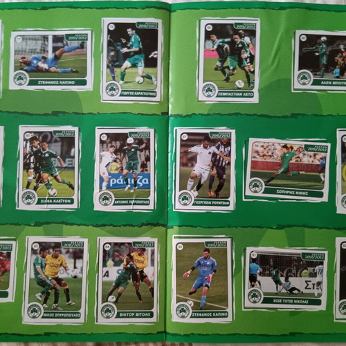 Panathinaikos official sticker album used 2011-12