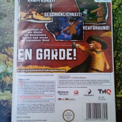 Videogame Wii Nintendo Puss in Boots used