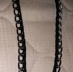 Necklace with silver and velvet