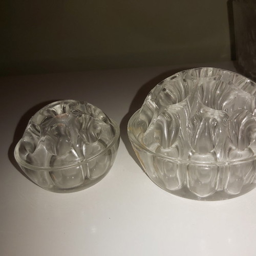 Crystal decorations, 3 pieces, heavy