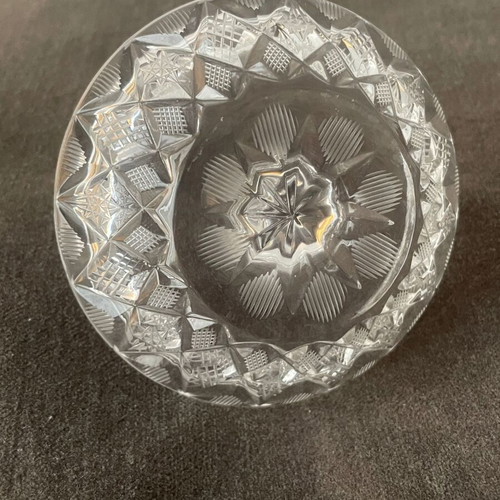 Bohemia crystal ring holder pristine vintage condition