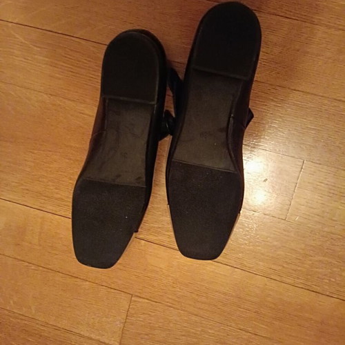 Leather Mary Jane Ballerinas new, size 39, black and beige