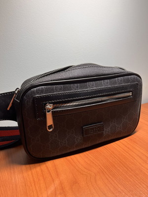 Gucci Soft GG Supreme Belt Bag μαύρη σαν καινούργιο