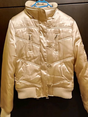 Μπουφάν Stradivarius μεταχειρισμένο medium χρυσό μπεζ