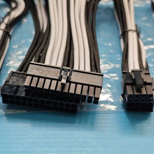EZDIY-FAB new PSU extension cable set for PC 24-pin/8-pin to 6+2-pin