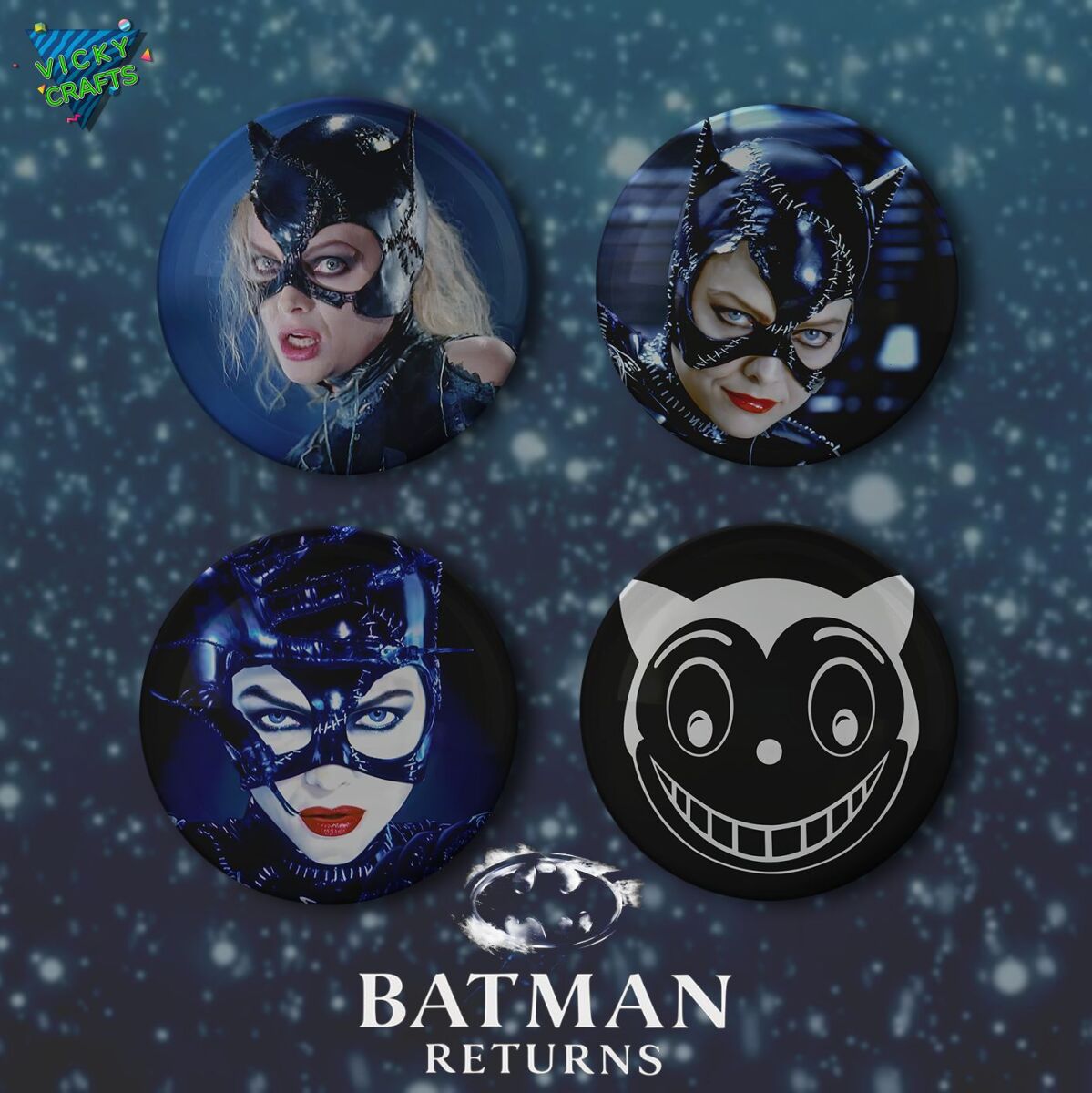 ピンズ・ピンバッジ・缶バッジ Catwoman #52 DCCover Series 3D l Pin Batman Returns Catwoman Pins set of 4,… - € 7,00 - Vendora.cy