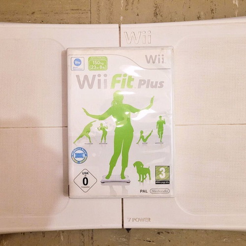 Wii Balance Board with Fit Plus Game used Nintendo