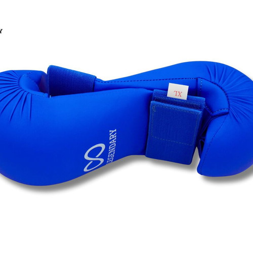 Legendary karate gloves PU and sponge blue XS-XL new