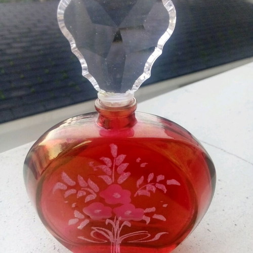 Crystal bottle hand-cut with Swarovski stopper Italiani Crystal new