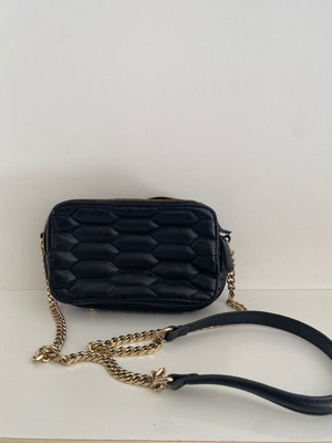 Zara crossbody bag used, black with gold chain
