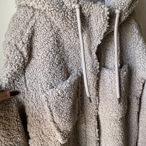 Teddy coat Tom Tailor like new, gray and beige, size S