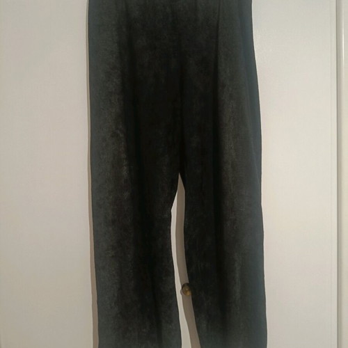 Velvet terry pants black like new, size L