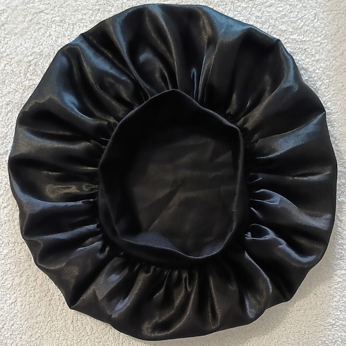 Unisex satin hair cover black one size new