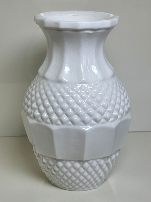 Opaline decorative vase, retro mid-century style