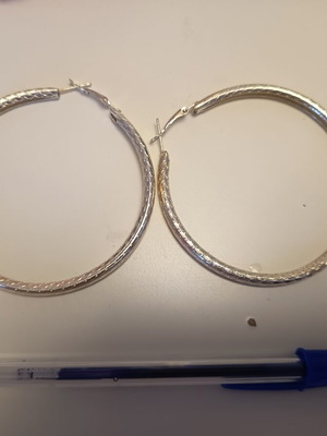 Silver hoop earrings new