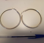 Silver hoop earrings new