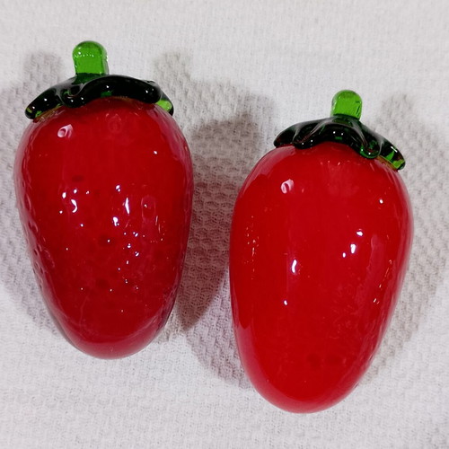 Glass fruit and vegetables Murano style, like new, set of 7