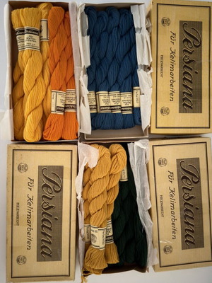 MEZ Persiana vintage wool skeins lot, 22 skeins in original boxes