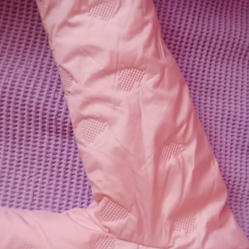 Joyce pink jacket with embossed hearts, age 5