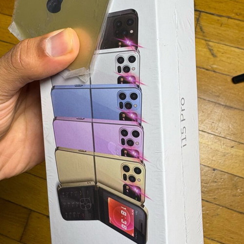 Flip phone with buttons new, dual SIM, gold
