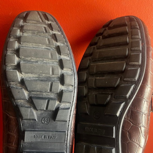 Petridis leather shoes used, Italian, brown, size 42