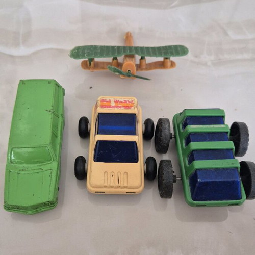 Plastic cars and airplane used, Grecostyl, Greek