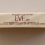 EVE empty hard cigarette pack used, Made in U.S.A.