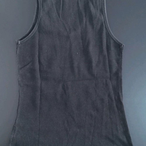 Black t-shirt with print like new, elastic, size S