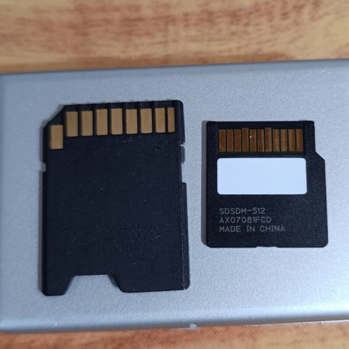 SanDisk 512MB Mini SD card with adapter