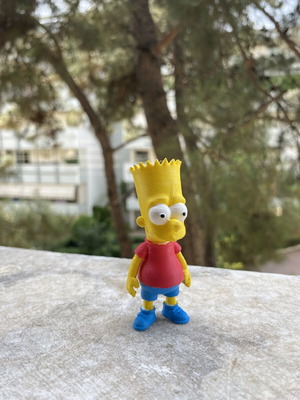 Bart Simpson figure 3D printed and hand-painted, new