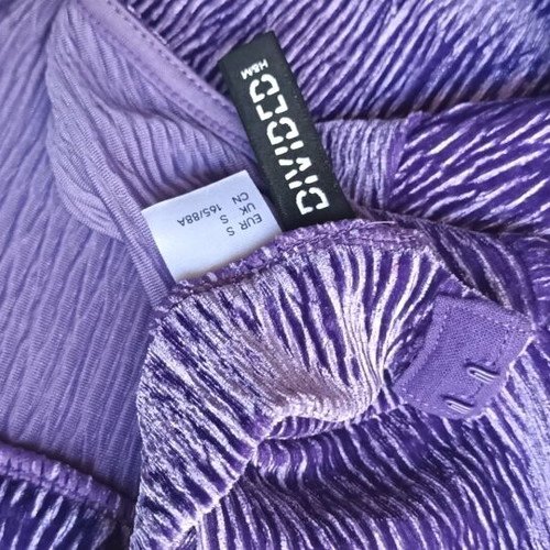 Velvet fitted dress, purple, backless, like new, H&M