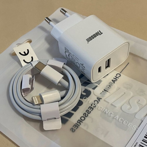 Charger set with Lightning to USB-C cable for iPhone new