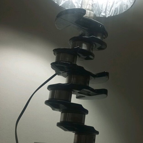 Floor lamp handmade from car crankshaft, new