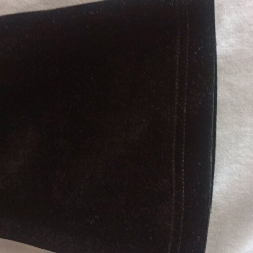 Velvet cardigan with detachable fur collar like new, black