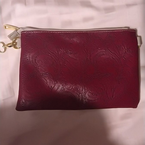 Clutch Veta like new, beige and red