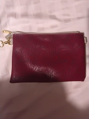 Clutch Veta like new, beige and red
