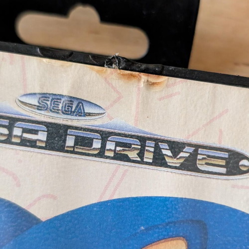 Sonic the Hedgehog Sega Mega Drive used with box and cartridge