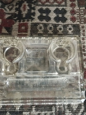 Glass inkwell like new from the interwar period