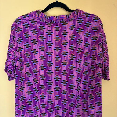 Zara TRF shirt with retro optical geometric print, excellent like-new condition