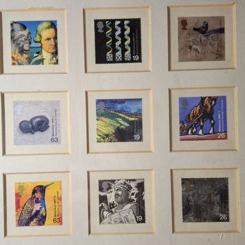 Framed Royal Mail Millennium Edition stamp collection like new