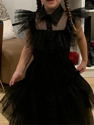 Children's Black Carnival Dress new, polyester and tulle