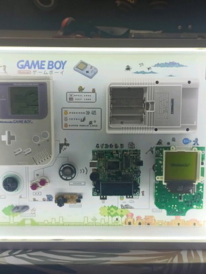 Nintendo Gameboy DMG-01 illuminated shadow box handmade