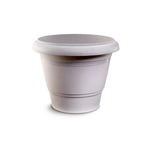 Festone granite planter 70x57 cm with Atmosphera plastic saucer 55x55 cm