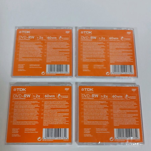 TDK DVD-R 8cm 60 min new, pack of 4 pieces